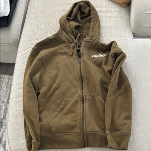 Hurley Olive Green Zip-Up Hoodie